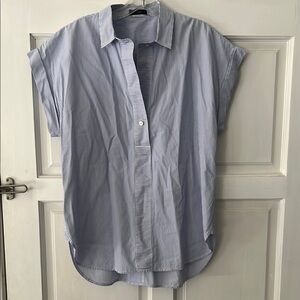 J. Crew Blue Casual Button Down Shirt Relaxed Fit